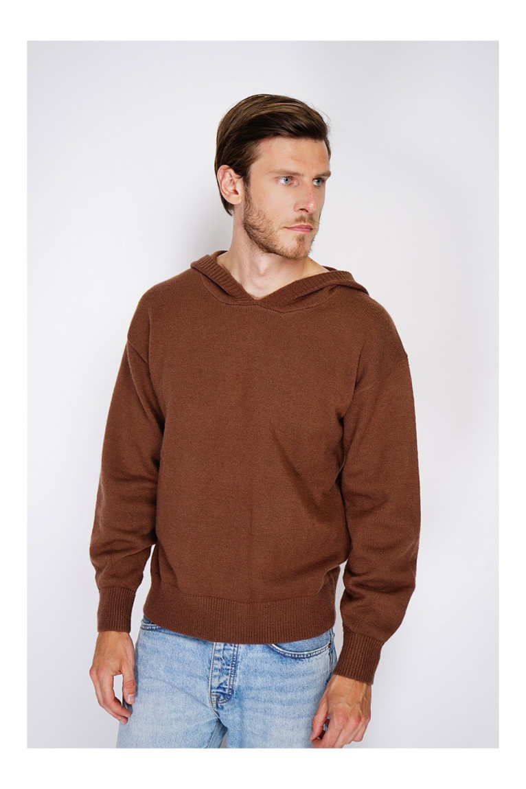 Pull large à capuches à côtes ML C&JO ROYAL CASHMERE