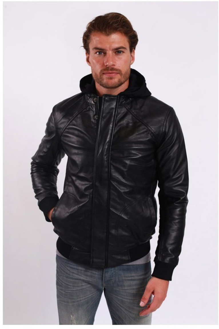 Veste en cuir - LEE COOPER - Benedeton - Black Lee cooper