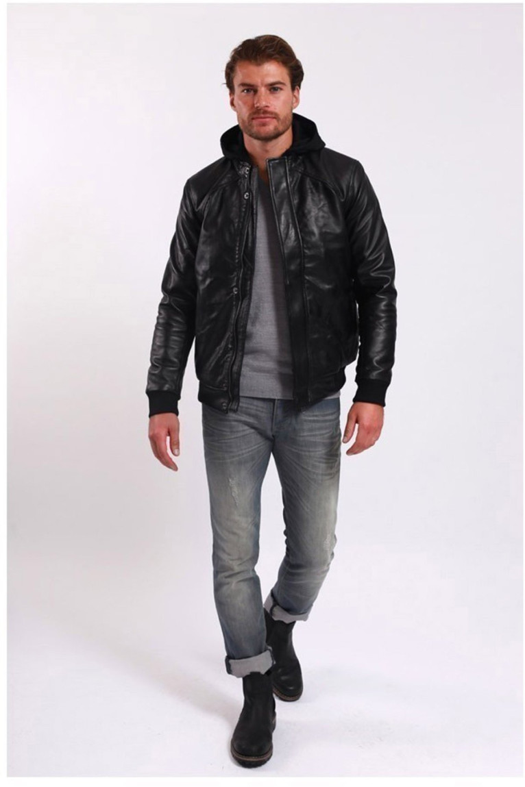 Veste en cuir - LEE COOPER - Benedeton - Black Lee cooper