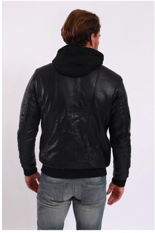 Veste en cuir - LEE COOPER - Benedeton - Black Lee cooper