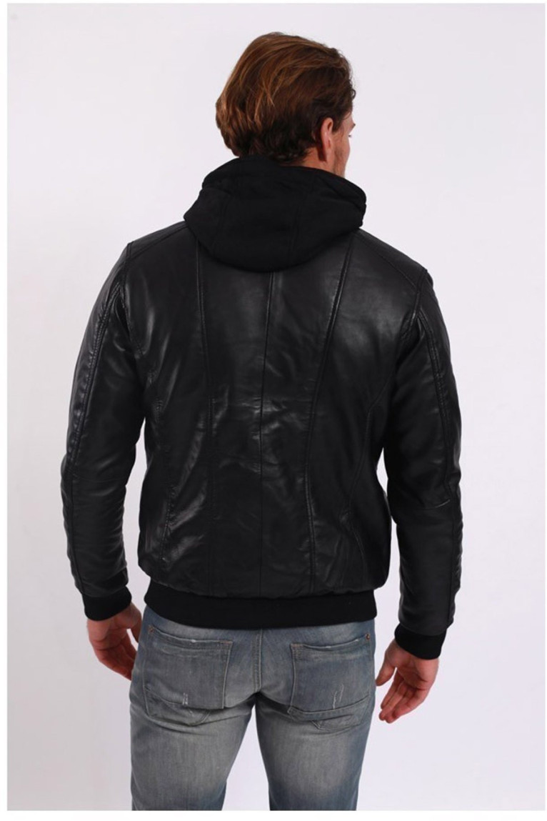 Veste en cuir - LEE COOPER - Benedeton - Black Lee cooper