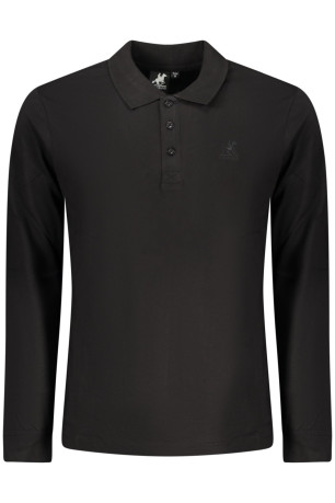 Chemise à manches longues US Grand Polo pour homme, noire U.S. GRAND