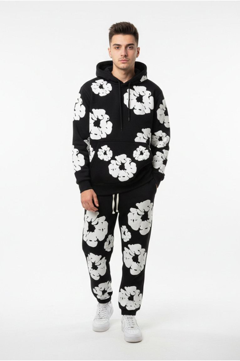 Ensemble uni motif fleur Invictus Paris