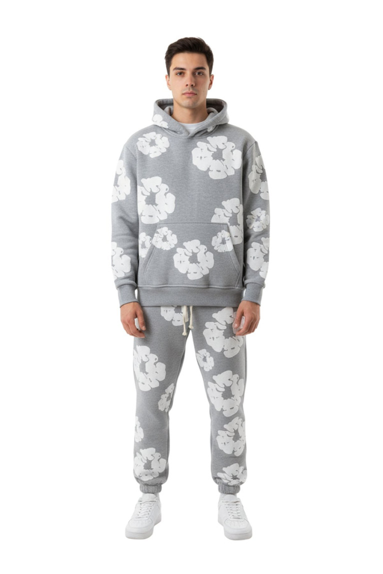 Ensemble uni motif fleur Invictus Paris