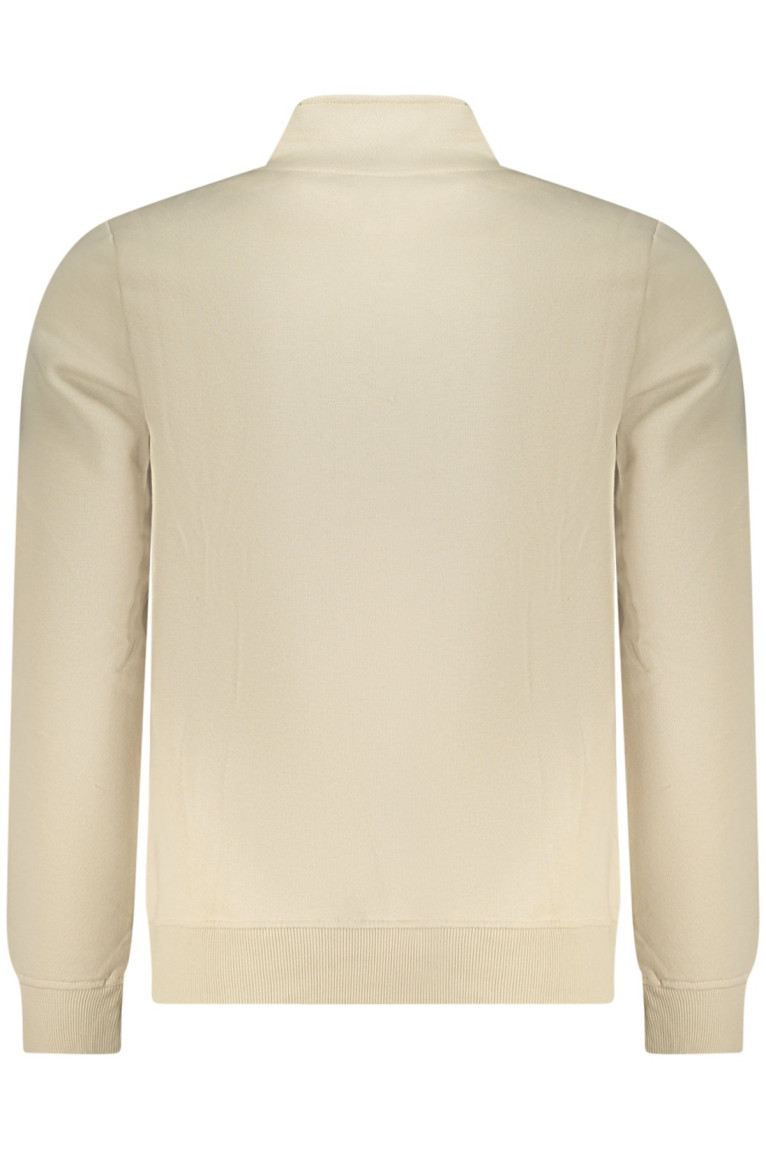 SWEAT-SHIRT BEIGE À FERMETURE ÉCLAIR POUR HOMME US GRAND U.S. GRAND