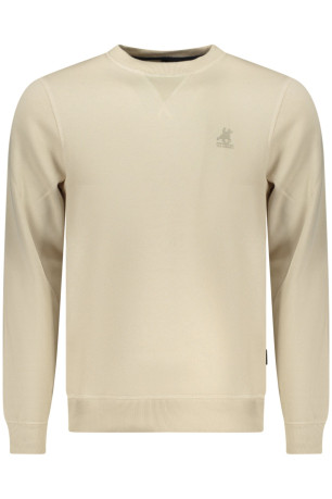 SWEAT-SHIRT BEIGE À FERMETURE ÉCLAIR POUR HOMME US GRAND U.S. GRAND