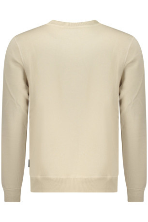 SWEAT-SHIRT BEIGE À FERMETURE ÉCLAIR POUR HOMME US GRAND U.S. GRAND