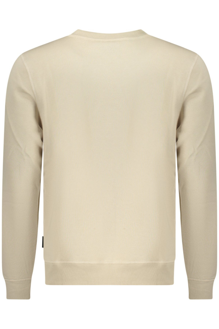 SWEAT-SHIRT BEIGE À FERMETURE ÉCLAIR POUR HOMME US GRAND U.S. GRAND