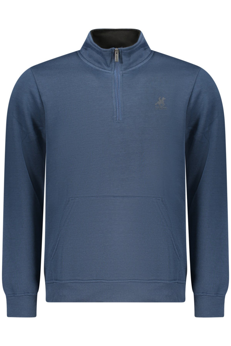SWEAT-SHIRT BLEU À FERMETURE ÉCLAIR POUR HOMME US GRAND U.S. GRAND