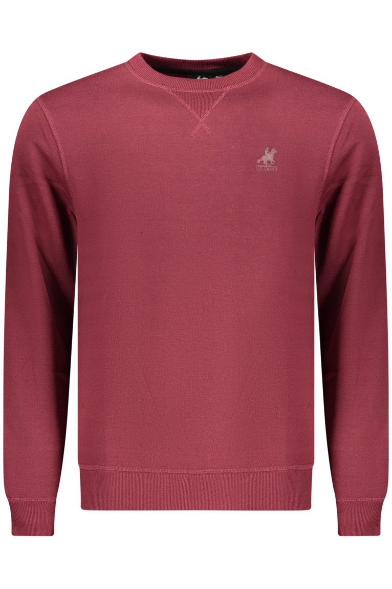 SWEAT-SHIRT ROUGE À FERMETURE ÉCLAIR POUR HOMME US GRAND U.S. GRAND