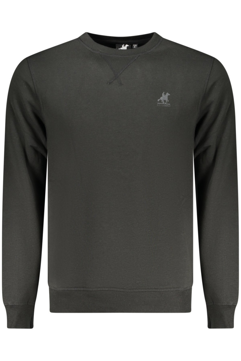 SWEAT-SHIRT NOIR À FERMETURE ÉCLAIR POUR HOMME US GRAND U.S. GRAND