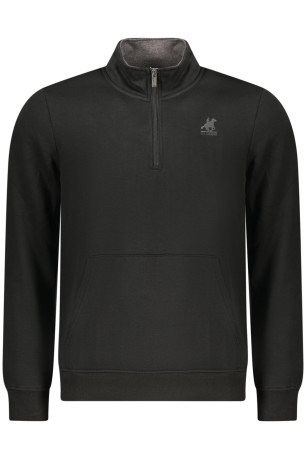SWEAT-SHIRT NOIR À FERMETURE ÉCLAIR POUR HOMME US GRAND U.S. GRAND