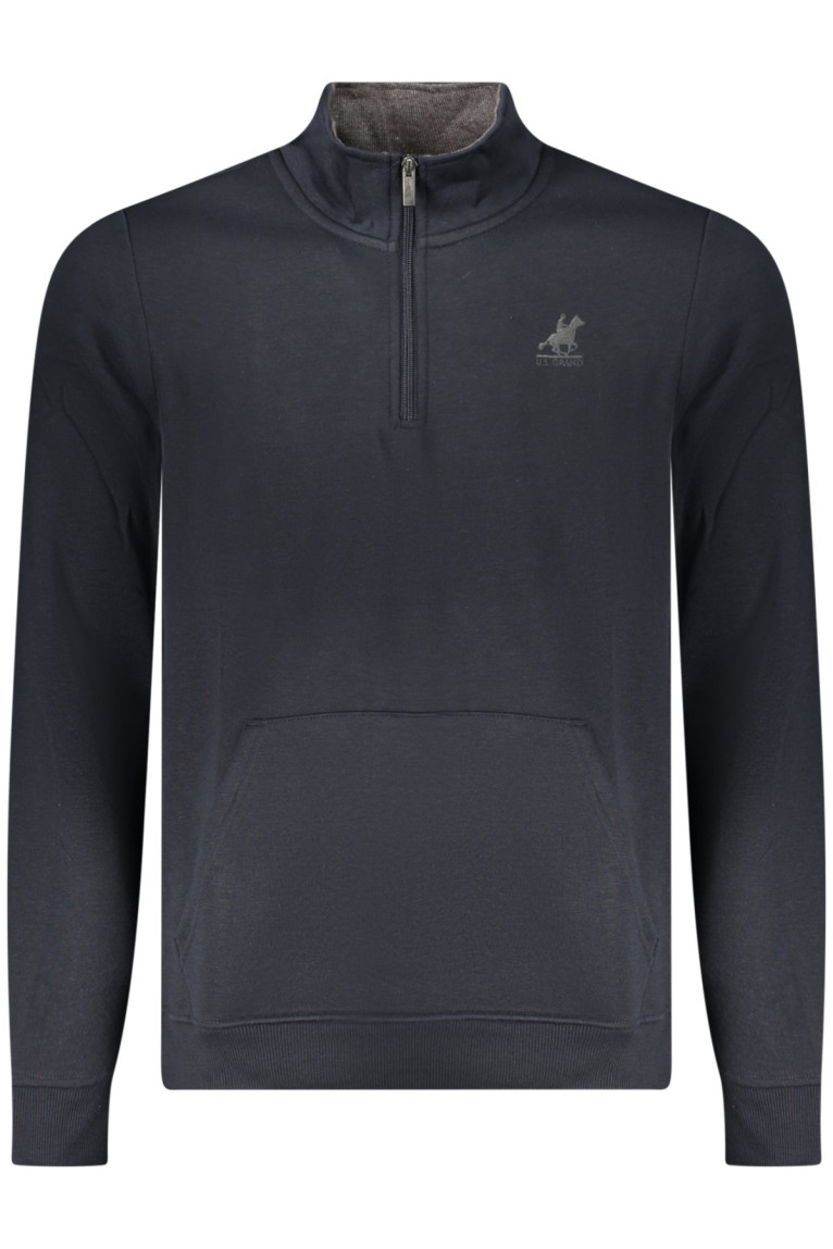 SWEAT-SHIRT BLEU À FERMETURE ÉCLAIR POUR HOMME US GRAND U.S. GRAND