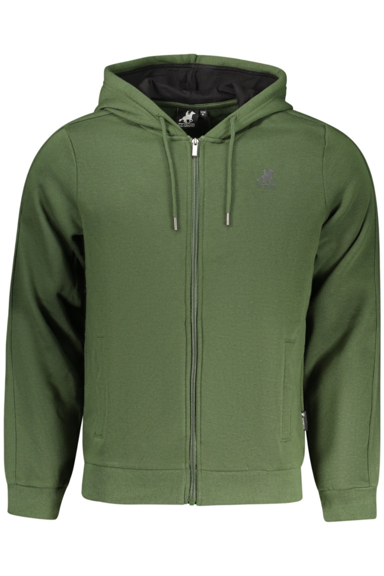 SWEAT-SHIRT VERT À FERMETURE ÉCLAIR POUR HOMME US GRAND U.S. GRAND