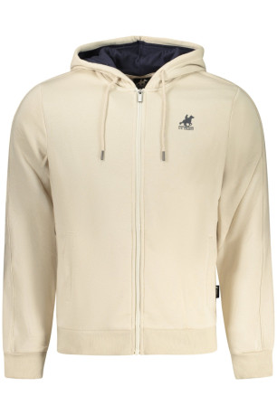 SWEAT-SHIRT BEIGE À FERMETURE ÉCLAIR POUR HOMME US GRAND U.S. GRAND
