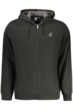 SWEAT-SHIRT NOIR À FERMETURE ÉCLAIR POUR HOMME US GRAND U.S. GRAND