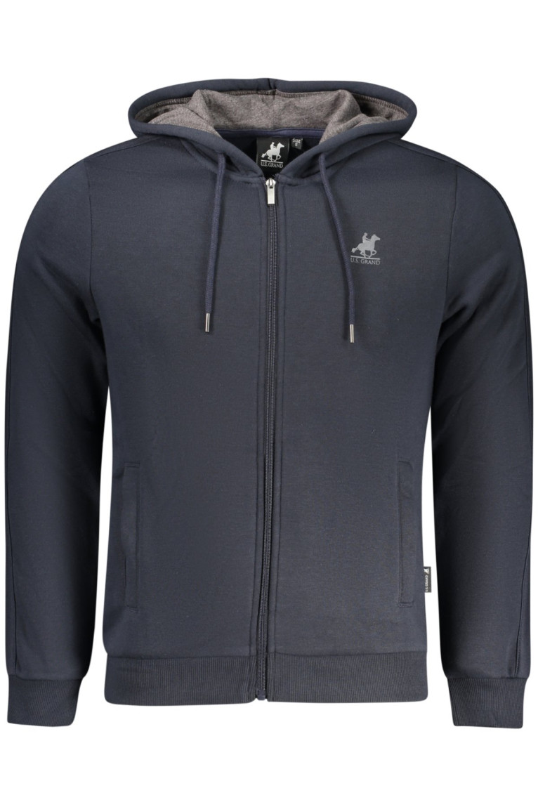 SWEAT-SHIRT BLEU À FERMETURE ÉCLAIR POUR HOMME US GRAND U.S. GRAND