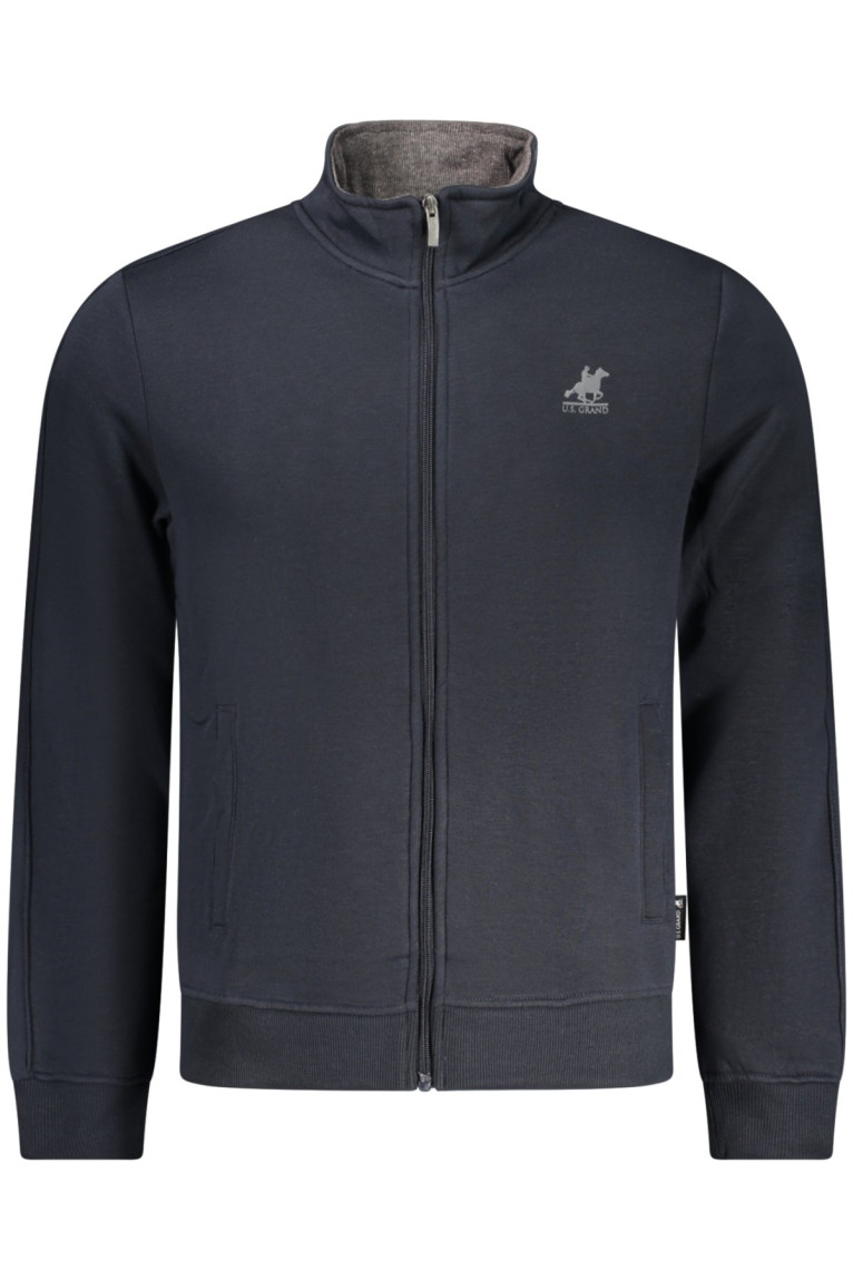 SWEAT-SHIRT BLEU À FERMETURE ÉCLAIR POUR HOMME US GRAND U.S. GRAND