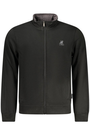 SWEAT-SHIRT NOIR À FERMETURE ÉCLAIR POUR HOMME US GRAND U.S. GRAND