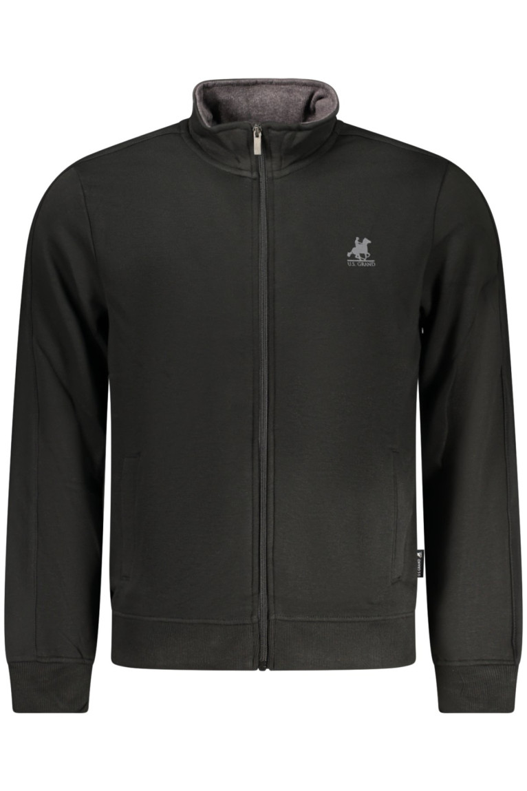 SWEAT-SHIRT NOIR À FERMETURE ÉCLAIR POUR HOMME US GRAND U.S. GRAND