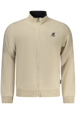 SWEAT-SHIRT BEIGE À FERMETURE ÉCLAIR POUR HOMME US GRAND U.S. GRAND