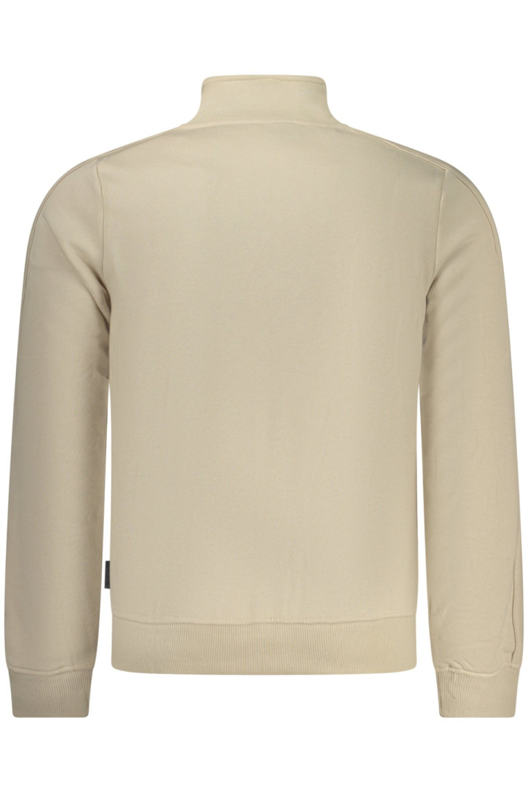 SWEAT-SHIRT BEIGE À FERMETURE ÉCLAIR POUR HOMME US GRAND U.S. GRAND