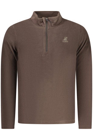SWEAT-SHIRT FERMETURE ÉCLAIR MARRON POUR HOMME US GRAND U.S. GRAND