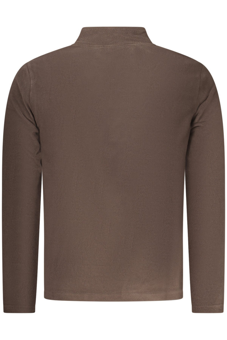 SWEAT-SHIRT FERMETURE ÉCLAIR MARRON POUR HOMME US GRAND U.S. GRAND