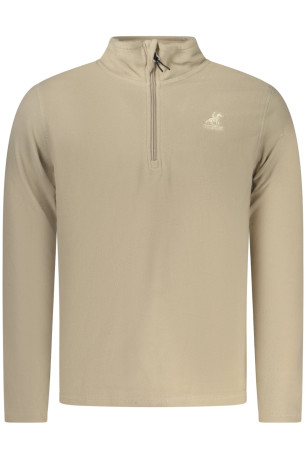 SWEAT-SHIRT BEIGE À FERMETURE ÉCLAIR POUR HOMME US GRAND U.S. GRAND