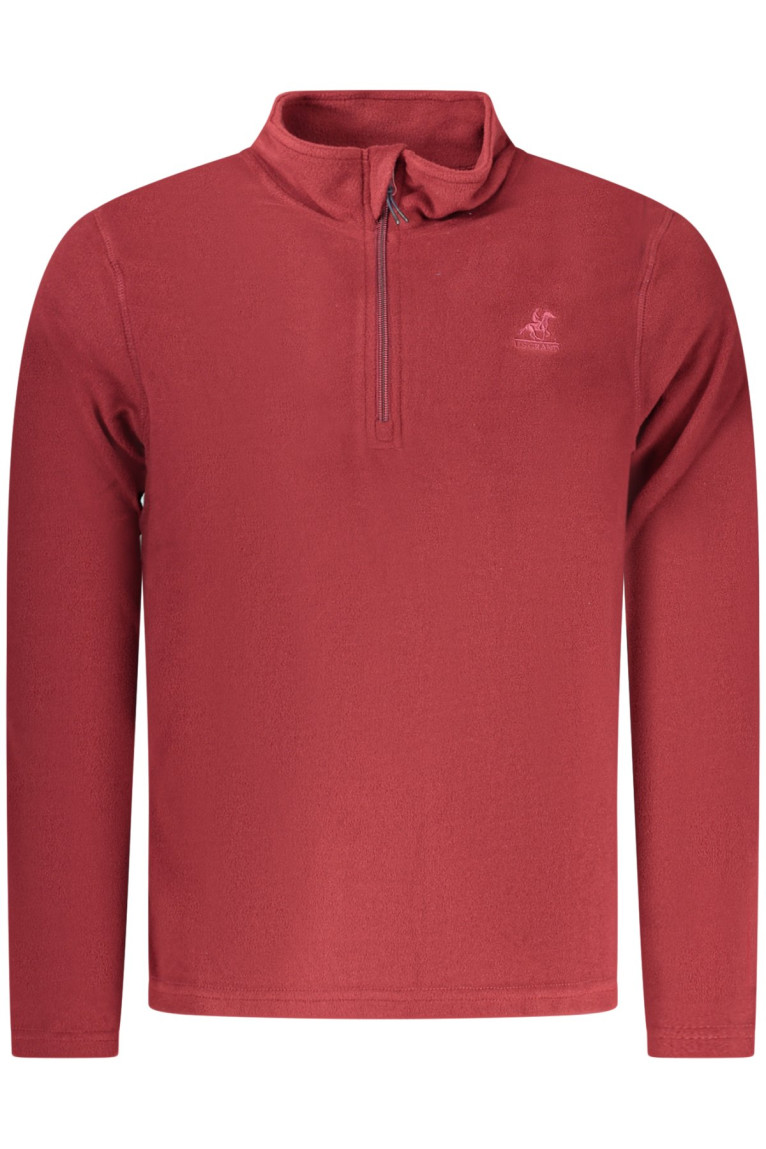 SWEAT-SHIRT ROUGE À FERMETURE ÉCLAIR POUR HOMME US GRAND U.S. GRAND