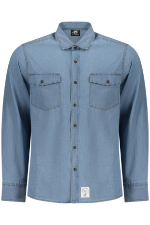 Chemise à manches longues pour homme US GRAND, bleue U.S. GRAND
