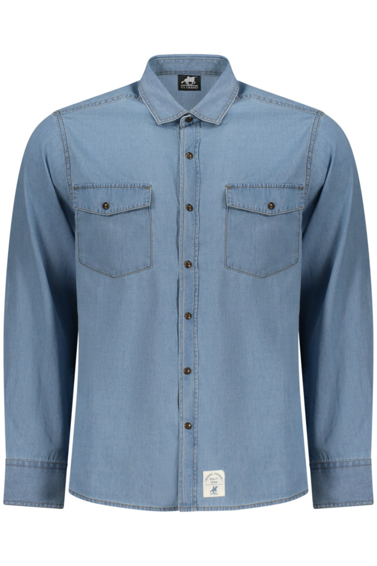 Chemise à manches longues pour homme US GRAND, bleue U.S. GRAND