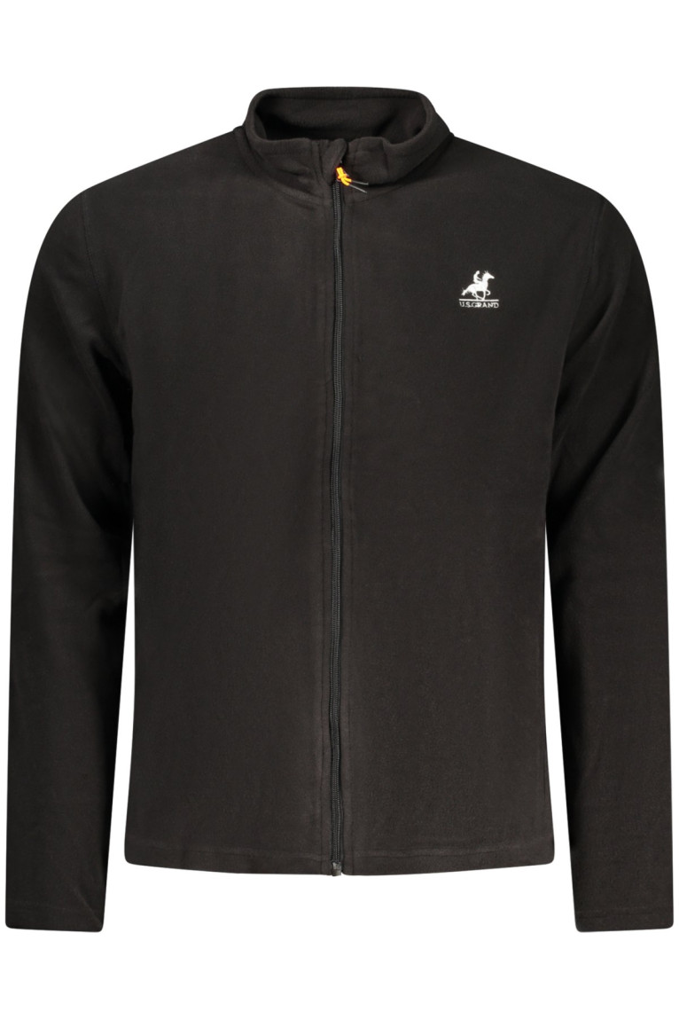 SWEAT-SHIRT NOIR À FERMETURE ÉCLAIR POUR HOMME US GRAND U.S. GRAND