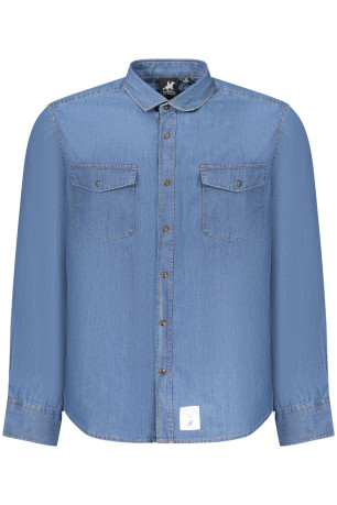 CHEMISE À MANCHES LONGUES BLEUE POUR HOMME US GRAND U.S. GRAND