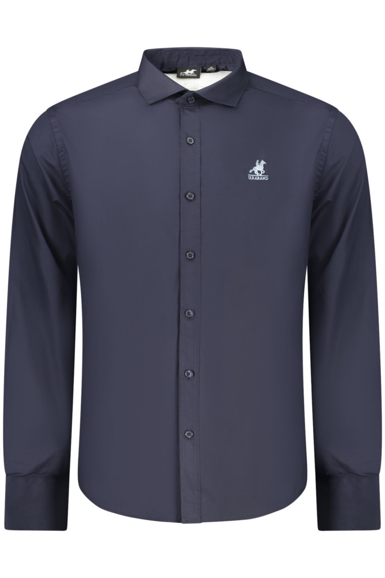 CHEMISE À MANCHES LONGUES BLEUE POUR HOMME US GRAND U.S. GRAND