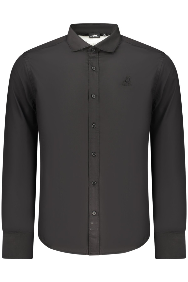 CHEMISE NOIRE À MANCHES LONGUES POUR HOMME US GRAND U.S. GRAND