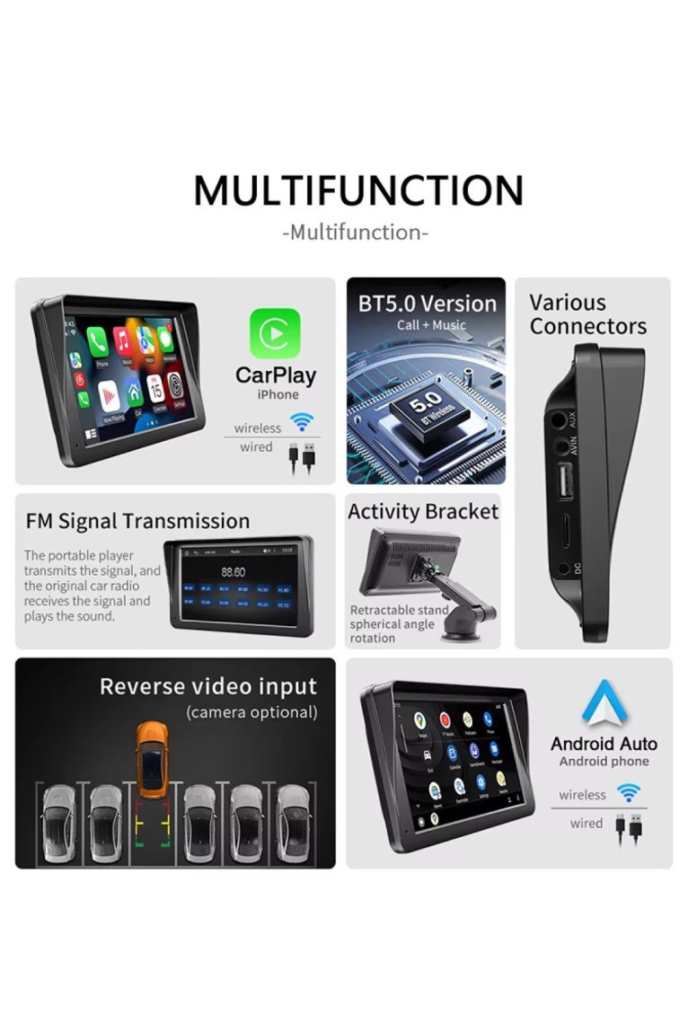 Écran CarPlay HD tactile 7 pouces I NEED ME ONE