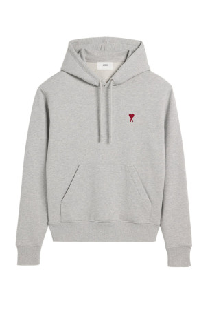 Sweat à capuche Ami de Coeur Gris Ami paris
