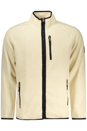 SWEAT-SHIRT BLANC À FERMETURE ÉCLAIR POUR HOMME US GRAND U.S. GRAND