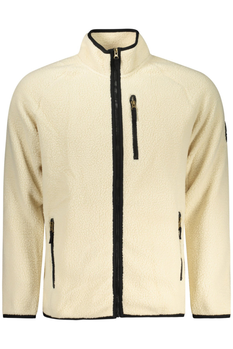 SWEAT-SHIRT BLANC À FERMETURE ÉCLAIR POUR HOMME US GRAND U.S. GRAND