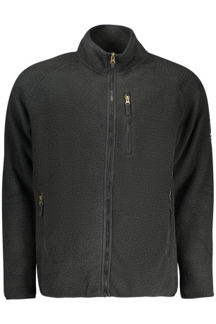 SWEAT-SHIRT NOIR À FERMETURE ÉCLAIR POUR HOMME US GRAND U.S. GRAND
