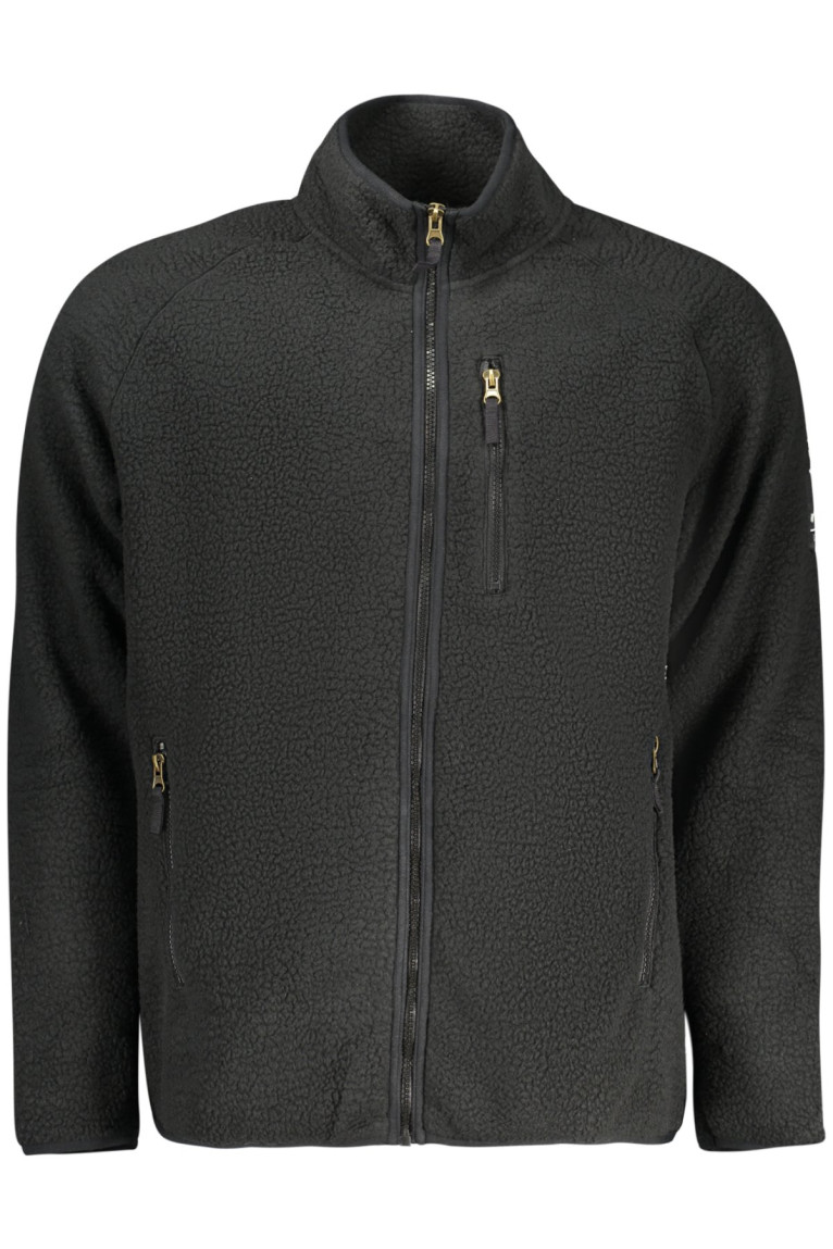 SWEAT-SHIRT NOIR À FERMETURE ÉCLAIR POUR HOMME US GRAND U.S. GRAND
