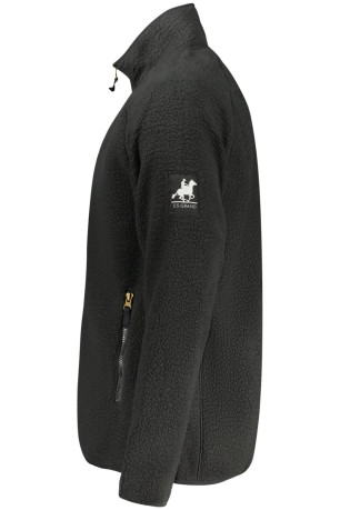 SWEAT-SHIRT NOIR À FERMETURE ÉCLAIR POUR HOMME US GRAND U.S. GRAND