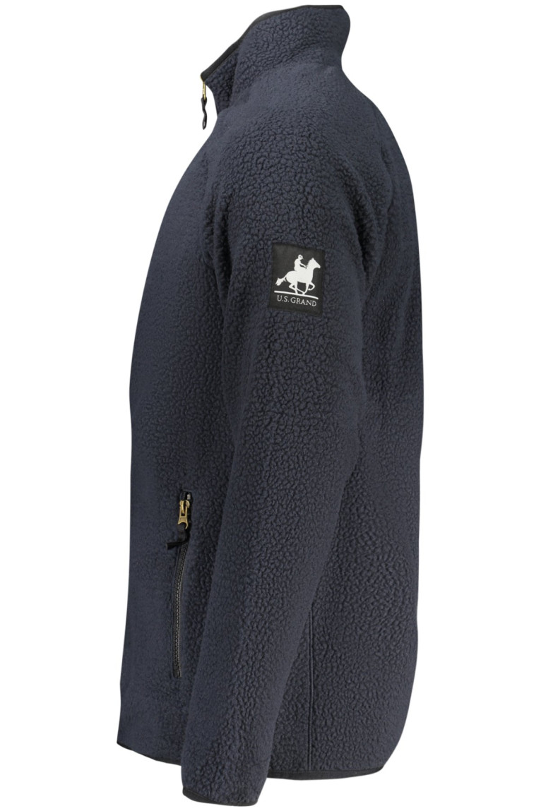 SWEAT-SHIRT BLEU À FERMETURE ÉCLAIR POUR HOMME US GRAND U.S. GRAND