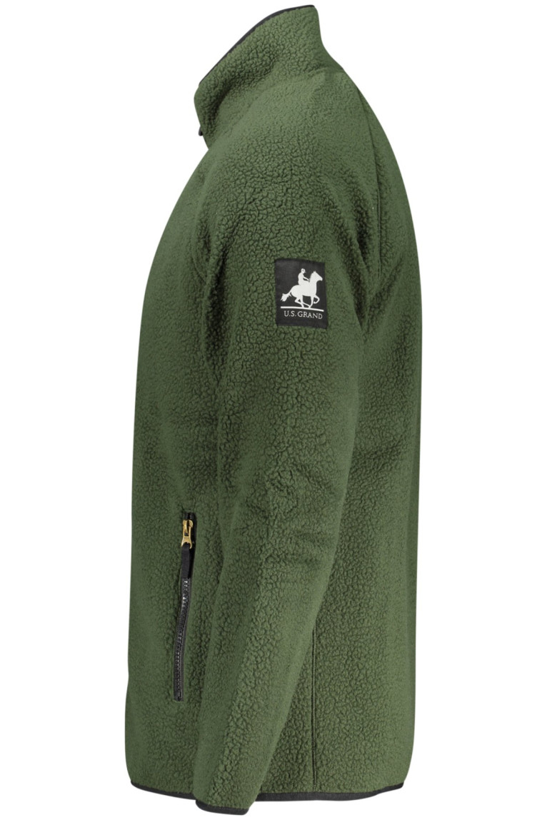 SWEAT-SHIRT VERT À FERMETURE ÉCLAIR POUR HOMME US GRAND U.S. GRAND