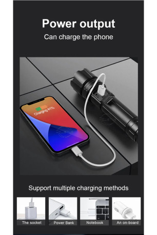 Lampe de poche rechargeable USB 300W 16,5 cm I NEED ME ONE