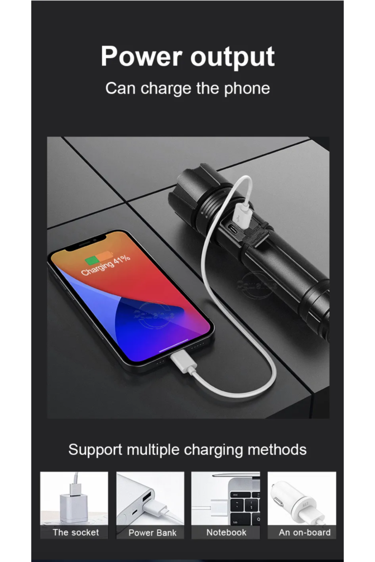 Lampe de poche rechargeable USB 300W 16,5 cm I NEED ME ONE