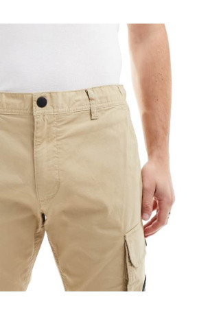 Cargo toile stretch logo patché Calvin klein