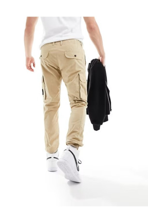 Cargo toile stretch logo patché Calvin klein