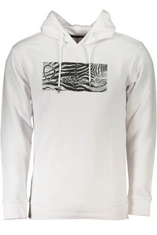 Sweat à capuche manches longues blanc Cavalli Class